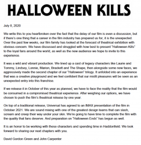 Halloween Kills Release Update