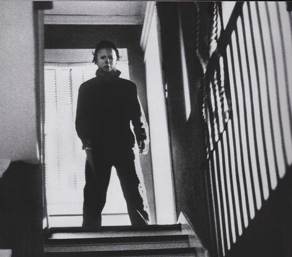 michael myers on set with john carpenter 25